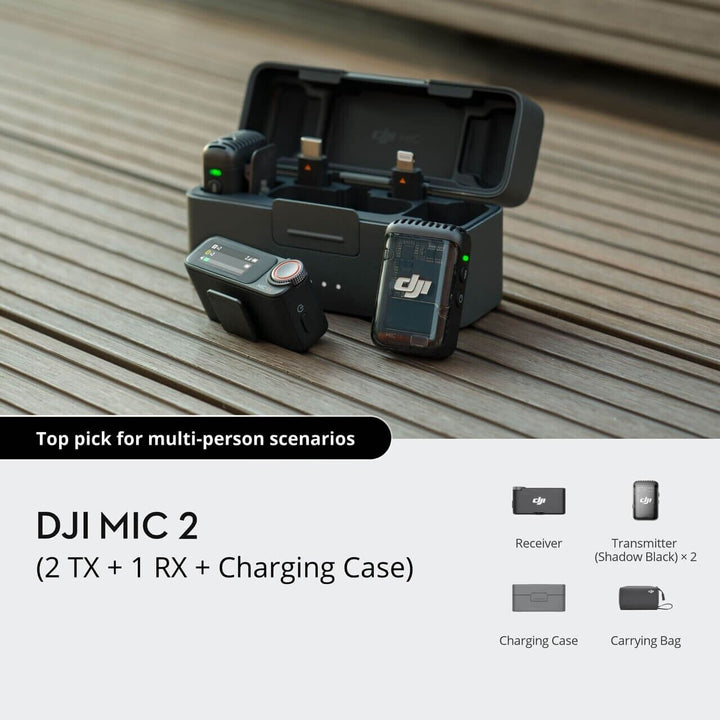 DJI Mic 2 2 TX  1 RX  Charging CaseFCC